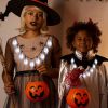 1pc, Halloween White Ghost Necklace Decor Light, Battery Operated, Fairy String Lights Decorative For Bedroom Party Wedding Autumn Harvest Hallowmas D