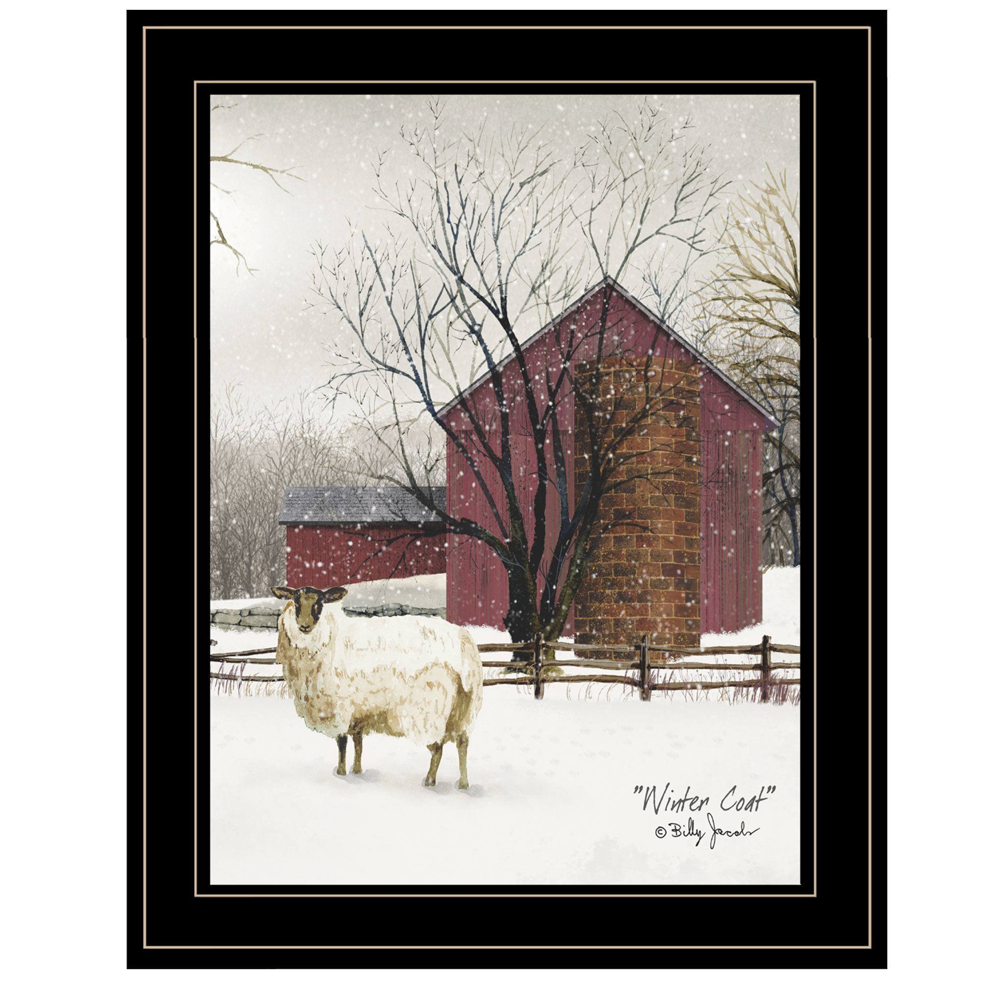 Trendy Decor 4U "Winter Coat" Framed Wall Art, Modern Home Decor Framed Print for Living Room, Bedroom & Farmhouse Wall Decoration by Billy Jacobs Trendy Decor 4U "Winter Coat" Framed Wall Art, Modern Home Decor Framed Print for Living Room, Bedroom & Farmhouse Wall Decoration by Billy Jacobs
