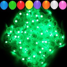 50PCS 9 Colors Balloon Light, Long Standby Time Mini Ball Light, Round LED Flash Lamp For Paper Lantern Balloon Party, Wedding, Birthday, Festival, Ne (Color: Green)