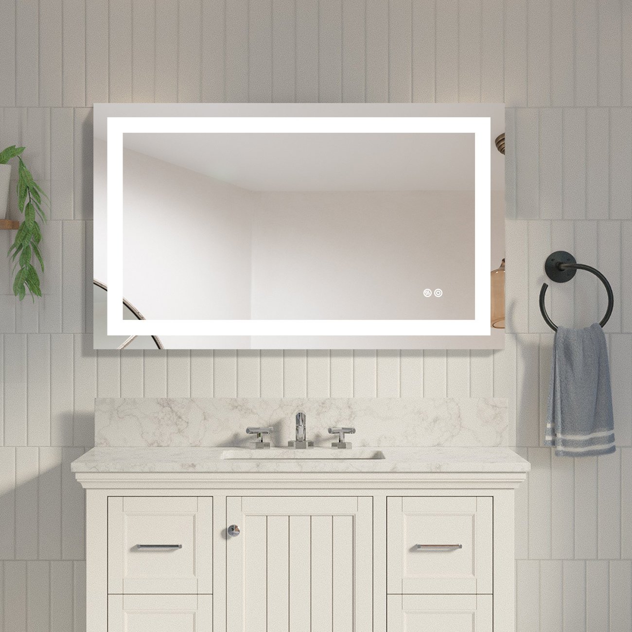 Frameless Rectangular LED Light Bathroom Vanity Mirror Frameless Rectangular LED Light Bathroom Vanity Mirror