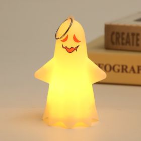 Halloween Decoration Ghost Pendant Portable Little Night Light (Option: B Style-54X69X105MM)