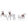 Reindeer & Sleigh Christmas Decoration 100 LEDs Outdoor Silver
