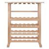 Wood Vinny 24-Bottle Wine Rack, Natural, Natural Finish