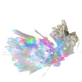 Christmas Decoration Led Rubber-covered Wire Curtain Light (Option: Photo Color-2x2M 400LEDs-EU)